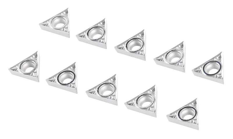 Accusize TCGT21.51-LH Carbide Inserts for Aluminum, 10 Pcs/Box | Lathe Turning Inserts, Positive-Rake TCGT110204-LH, 1/4 in I.C., 3/32 in Thick, 1/64 in Radius, 2024-1024x10 TCGX21.51-LH