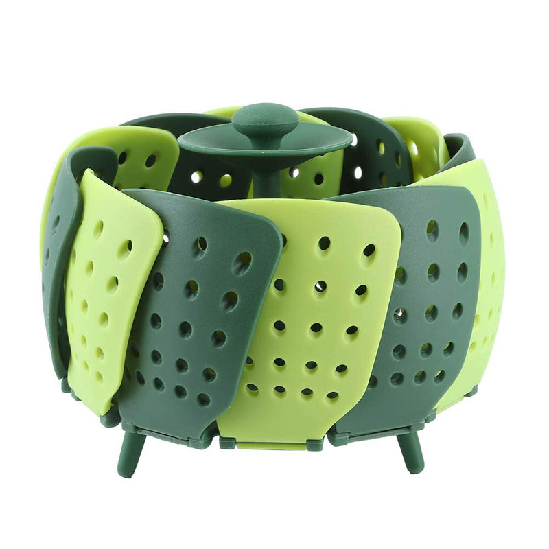 2pcs Foldable Steamer Basket,Silicone Vegetable Steamer Basket,Food Steamer,Pot Steamer Basket High Temperature Resistant Cooker Dish Steamer Basket For Steaming Fruit