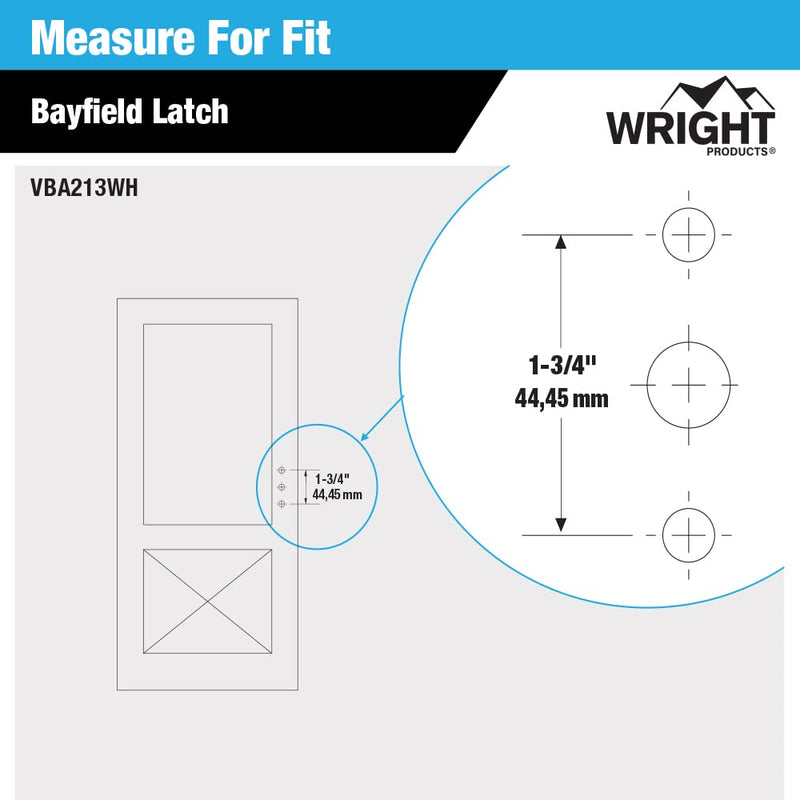 Wright Products VBA213WH Bayfield Surface Latch, White