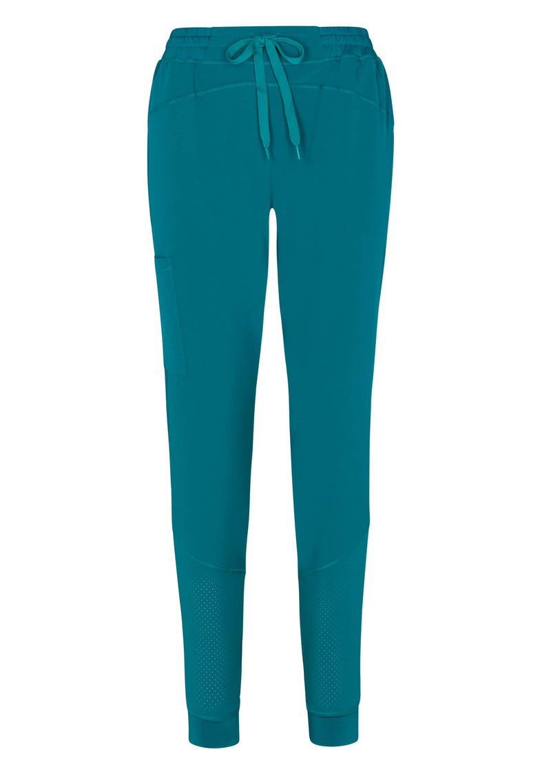 Natural Uniforms Womens Cool Stretch Jogger Scrub Set with Regular and Petite Sizes Teal Medium