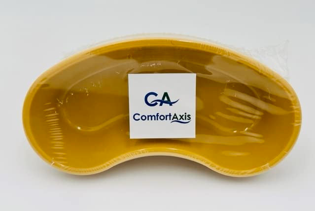 Garduated 500 ml Kidney Shaped Plastic Emesis Basins, Gold (Pack of 12)