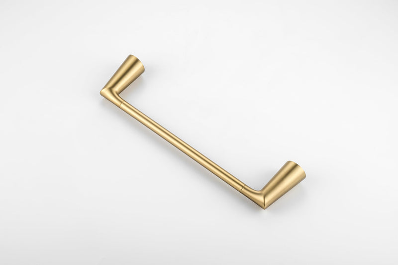 Wall-Mounted Towel Bar- Inspire Series, Heavy Duty, Rustproof Zinc Alloy and SUS201 Hand Towels Holder for Bathroom and Kitchen, Modern Towel Rack Hanger with High Weight Capacity - (Brush Gold) Brush Gold