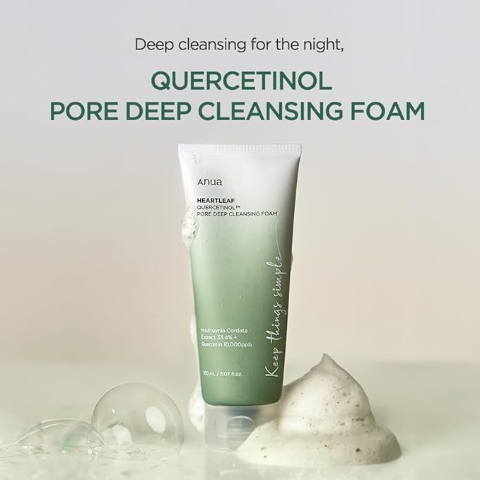 ANUA Dokudamipoa Deep Cleansing Foam, 5.1 fl oz (150 ml), Facial Cleansing, Dark Pores, Sensitive Skin, Dry Skin, Korean Cosmetics - NewNest Australia