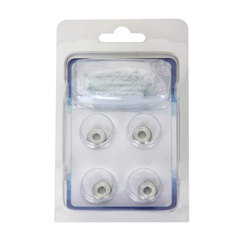 Mirror Screws, TOPNIKE Aluminum Cap Decorative Mirror Nails, Sign Advertising Hardware, Construction with Decorative Cap Cover Nails, Φ0.6", White, 4 Pack