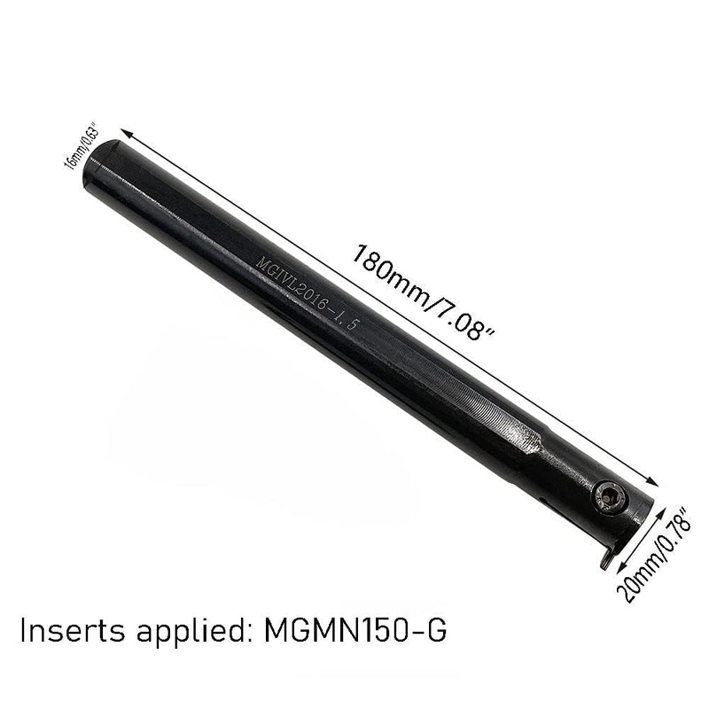 5/8 ", 3/8" MGEHR/L MGIVR/L Lathe Grooving Cut-Off Parting Tool Holder with MGMN150/200 Carbide Grooving Inserts for Steel (2pcs 5/8 Grooving Holders with 10pcs mgmn150 Inserts) 2pcs 5/8 grooving holders with 10pcs mgmn150 inserts - NewNest Australia