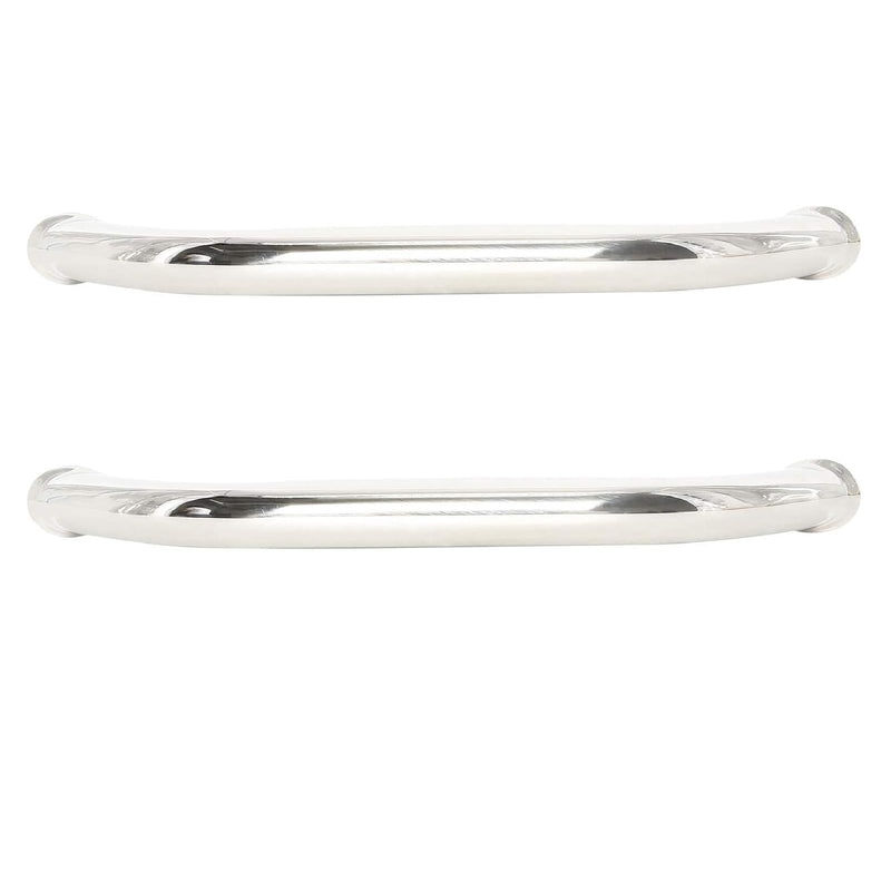 NovelBee 2pcs Boat Grab Handle,Polished Stainless Round Grab Handle Hand Rail with Finger Grip,Flange,Stud (Stud to Stud Distance:8-5/8”)