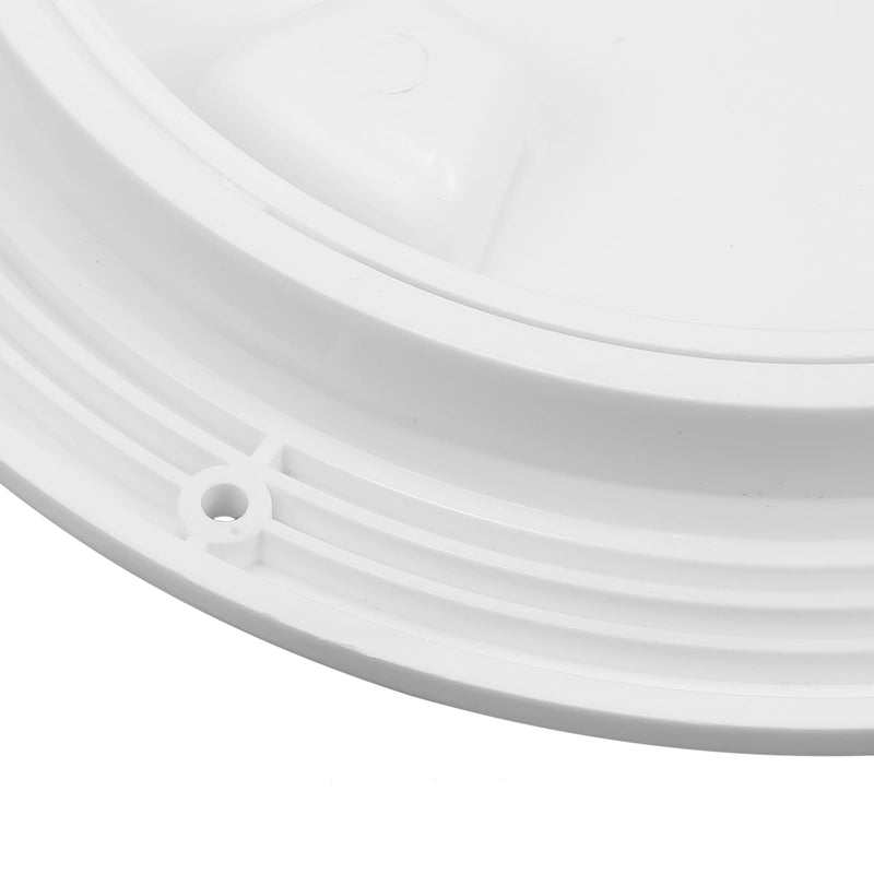 X AUTOHAUX 8" White Circular Non Slip ABS Inspection Hatch Deck Plate with Detachable Cover