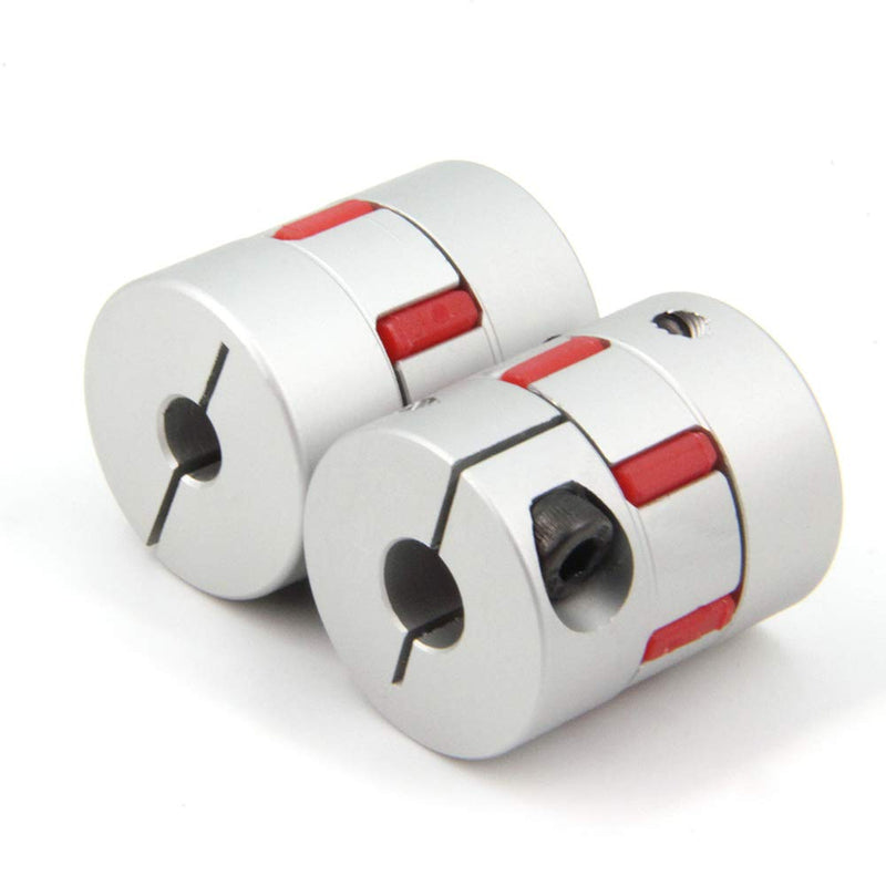 Zeberoxyz 2PCS 6.35mm to 8mm Aluminium Plum Flexible Shaft Coupling Diameter25mm Length30mm 6.35x8mm Motor Connector Flexible Coupler for 3D Printer CNC Machine and Servo Stepped Motor（6.35x8mm） D25 L30