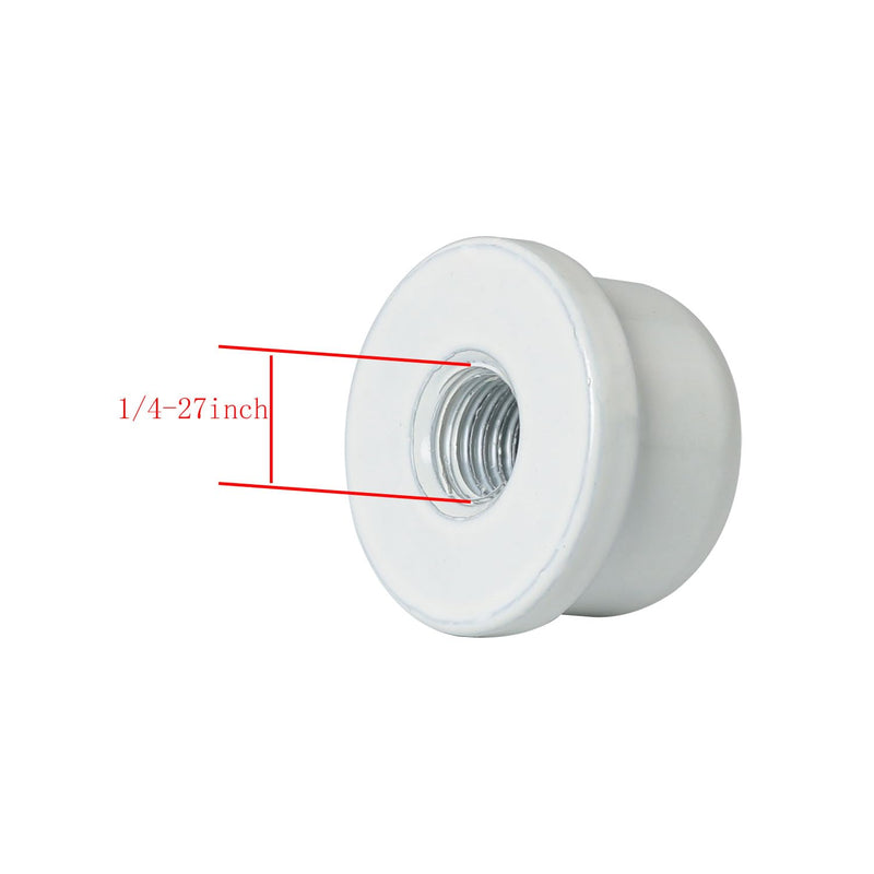 2PCS White Solid Lamp Finials Caps Tapped of Tops Lamp Accessories for Lamp Shade Holder Harp Lamp Finial Knob