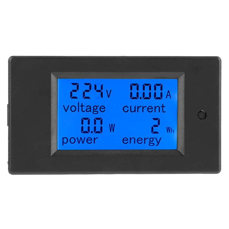 PZEM-061 Digital Power Meter, AC 80-260V 100A LCD Panel, Energy Consumption Monitor with Current, Voltage, Power Measurement, Backlight Display