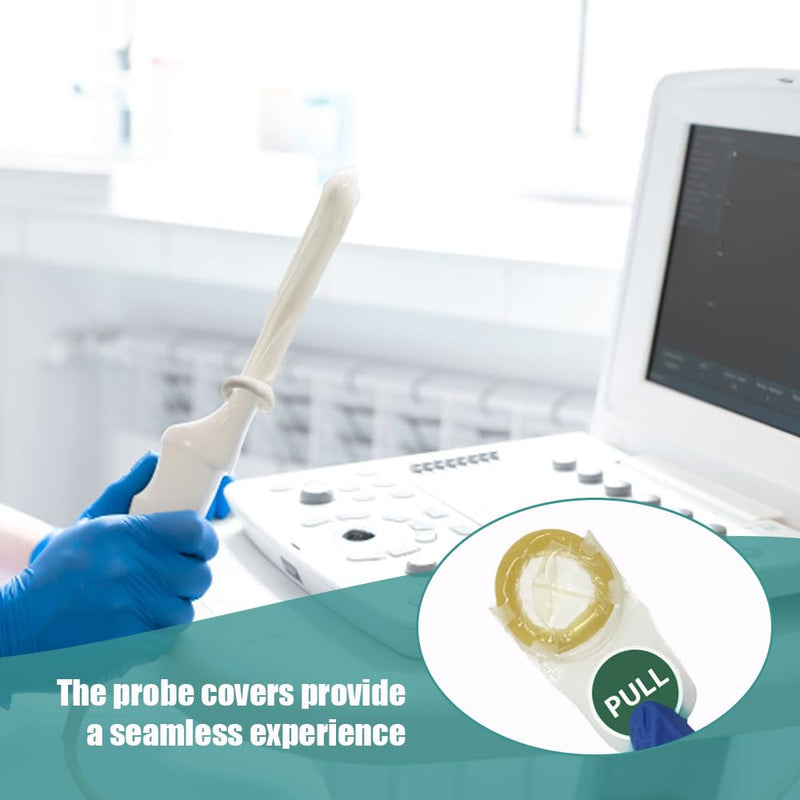 Ultrasound Probe Cover with Lubricated, Quick and Easy Pull, Latex, Individual Packaging, 20 Pcs/Box with lubricant