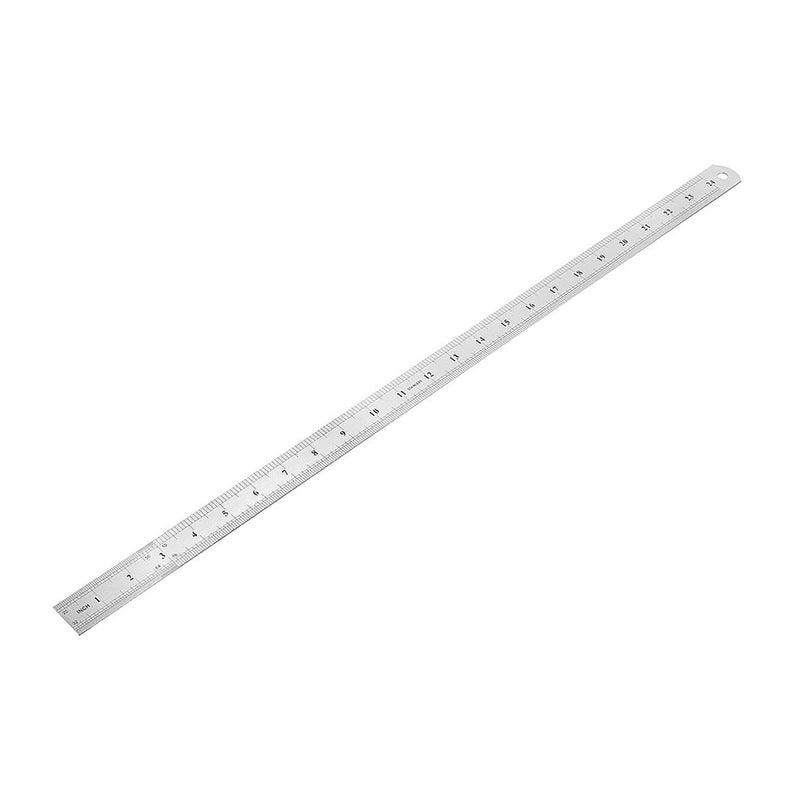 Metal Straight Edge Ruler - [ 60cm 24 Inch Metric ] Stainless Steel Centimeters Rulers for Precision Measuring Use, with Hang-up Hole