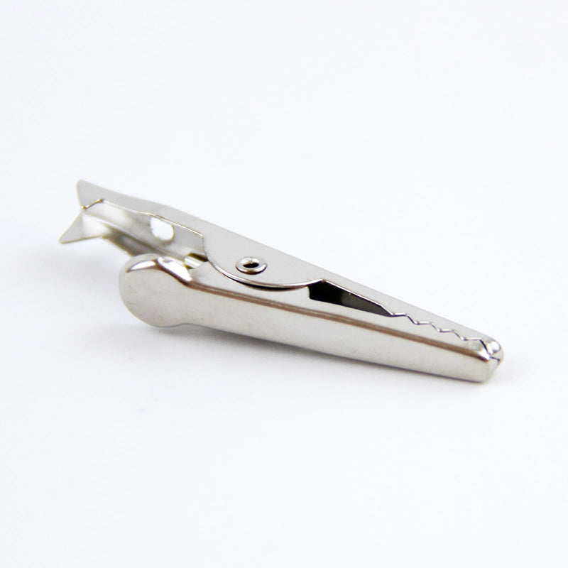 100 PCS Metal Alligator Clip, 35mm Spring Clamps Test Line Crocodile Clip Silver Tone Alligator Clips Nickel Plated Crocodile Clamps Used In Laboratory Electric Testing Work 100 Pcs
