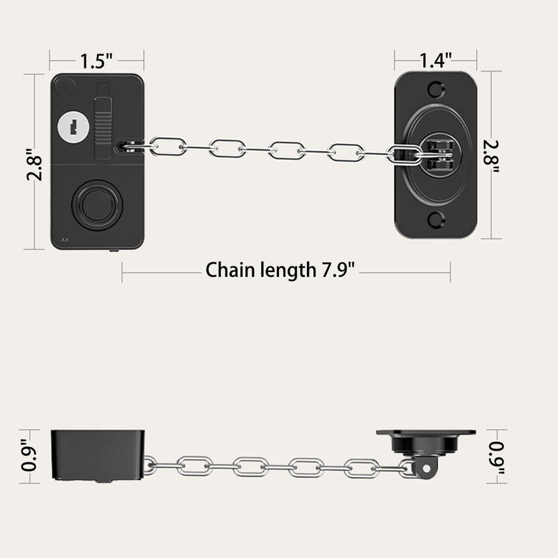 Child Door Lock with Abnormal Alarm (White 2Pack),Door Locks for Kids Safety, for Door Monkey, Child Proof Door Lock, Drawers and Child Safety Cabinet Locks, 3M Adhesive No Drilling White 2Pack