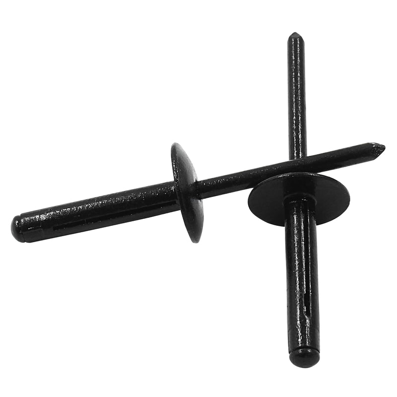 50Pcs Black Aluminum Tri-Fold Exploding Pop Rivets 3/16 Large Flange,3/16''x1'' Large Head Tri Grip Pop Blind Rivets,Exploding Rivets for Kayak,Automotive & Furniture 3/16''x1'',50Pcs