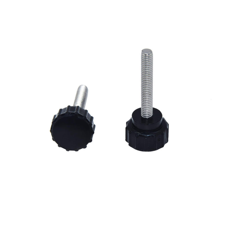 10Pcs Black M4 Thumb Screws, M4 X 10mm Screws, Monitor Mount Screws Knurled Thumbscrews with Carbon Steel Thread, Mechanical Door Fastening Elements, Clamping Screws with Round Head, Round Screws