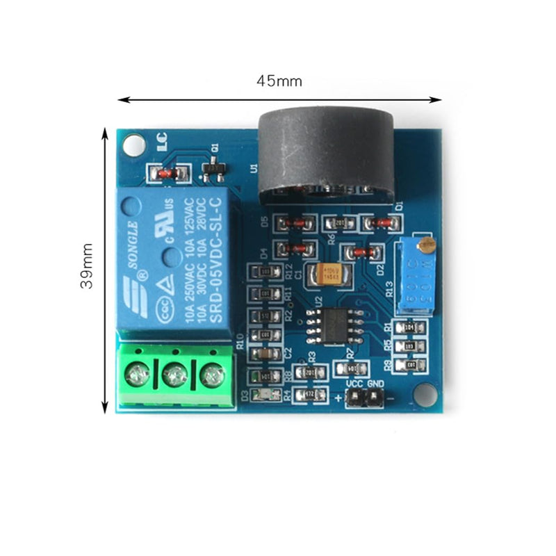 HiLetgo 2pcs 5A AC Current Sensor Current Detection Sensor Relay 5V AC Current Relay Module AC Sensor AC Current Relay Switch with Over Current Protection