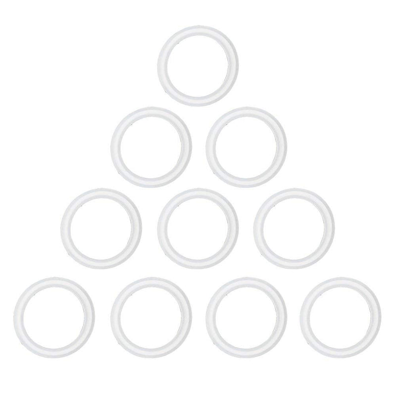10 Pcs QiiMii White Silicon Tri clamp Gasket for Tri Clover Fittings 2"（2 INCH) 2 Inch
