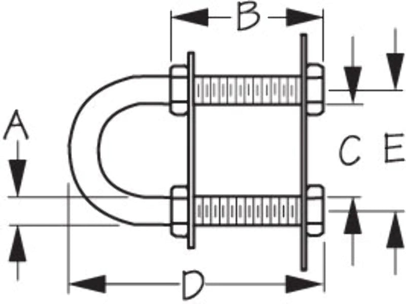 SEADOG LINE Stern Eye, 1/2IN x 4-3/4IN SS 304 Bow Eye