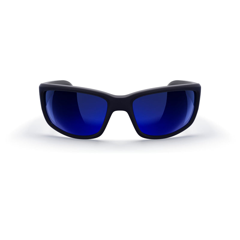 REKS Wrap around Sunglasses - Unbreakable frame Blue Mirror