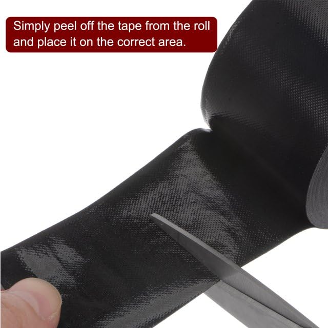 1Roll Black 0.13mmx10m Black PTFE Teflon Tape Nonstick Tape 500℉ High-Temp Fiberglass Adhesive Tape High Temperature Tape