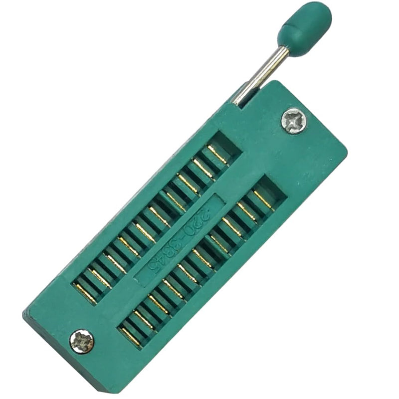 2Pcs 20Pin 2.54mm ZIF Zip IC Test DIP Board Socket Universal Gold Plated feet 20pin 2pcs
