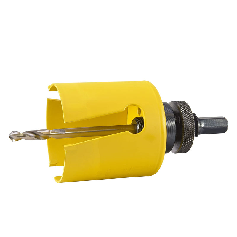 MaxTool 2-5/8" TCT Hole Saw 67mm Carbide Tip Holesaw 2.25" Deep with 5/8-18 Thread Arbor Pilot Drill 3-Piece for Tough Abrasive Material; CT00Y57R240A