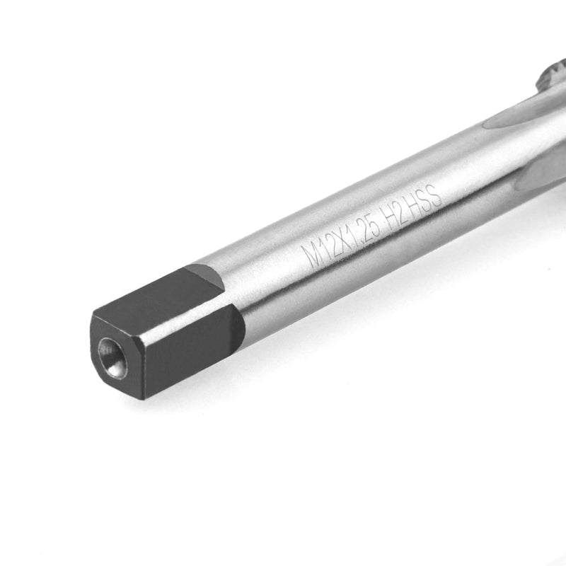 ATOPLEE Metric Thread Tap,M12 HSS 6542 Right Hand Thread Tap (M12x1.25) M12x1.25 Silver