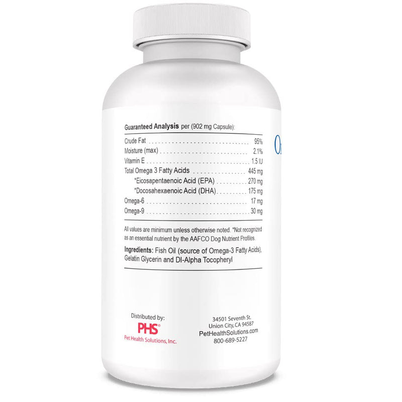 Omega Caps HP Snip Tips for Cats and Small Dogs High Potency EPA and DHA Maximum Bioavailability Fish Oil Supplement Vet Formulated Made in USA Skin Coat Joint and Heart Health 250 Capsules Cats & Small Dogs Snip Tips (250 Capsules)