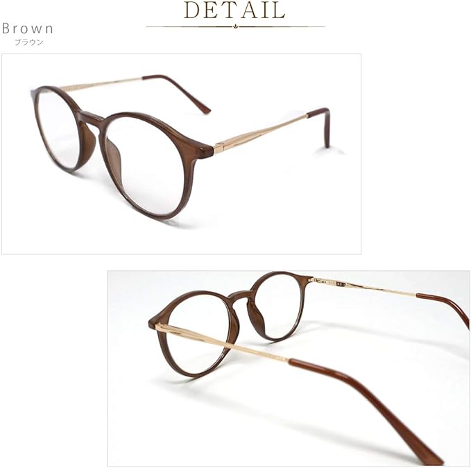 [Bigrad] Stylish reading glasses with case BE1020 3 colors Trendy colors and Boston shape are fashionable The light color of the case is cute - NewNest Australia