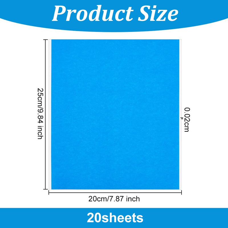 OLYCRAFT 20 Sheet Painters Tape for 3D Printers 7.9x9.8 Inch High Adhesive Tape Great for A Variety of Surfaces for Art Lab Labeling Classroom Decorations - RoyalBlue