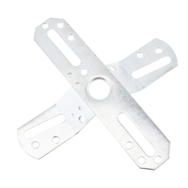 RTNLIT 4" Light Fixture Mounting Bracket, Universal Chandelier Crossbar 180 Rotation and Fixed, Cross-Shaped Lighting Parts with Screws and Nuts, 1 Pack
