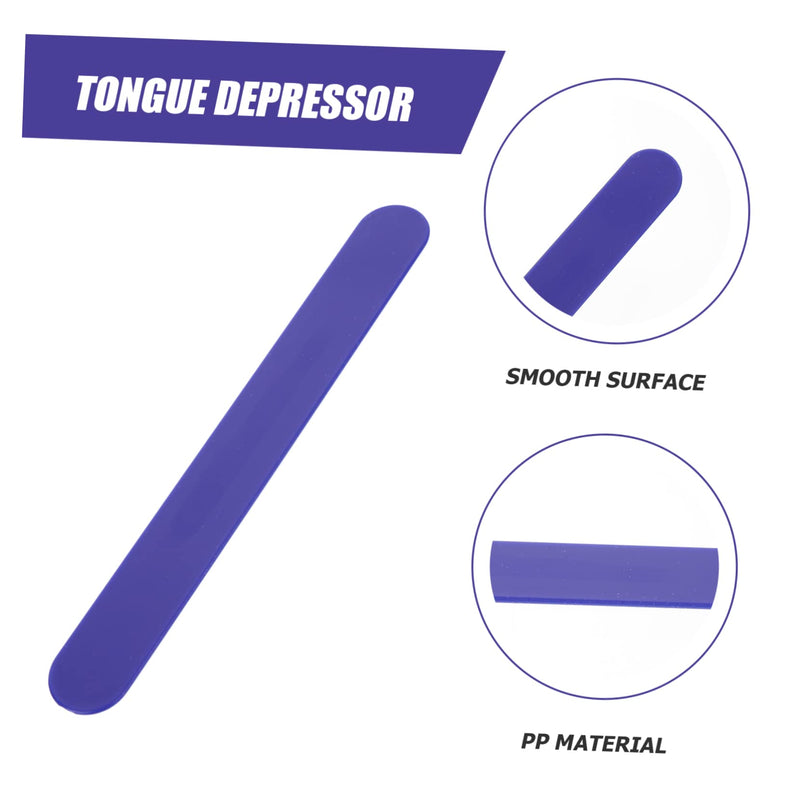 25Pcs Flavored Plastic Tongue Depressors Professional Stirring Sticks for Clinics Medical Use and Crafts Tongue Stabilizing Device for Oral Care 14.5X1.8CM Dark Blue
