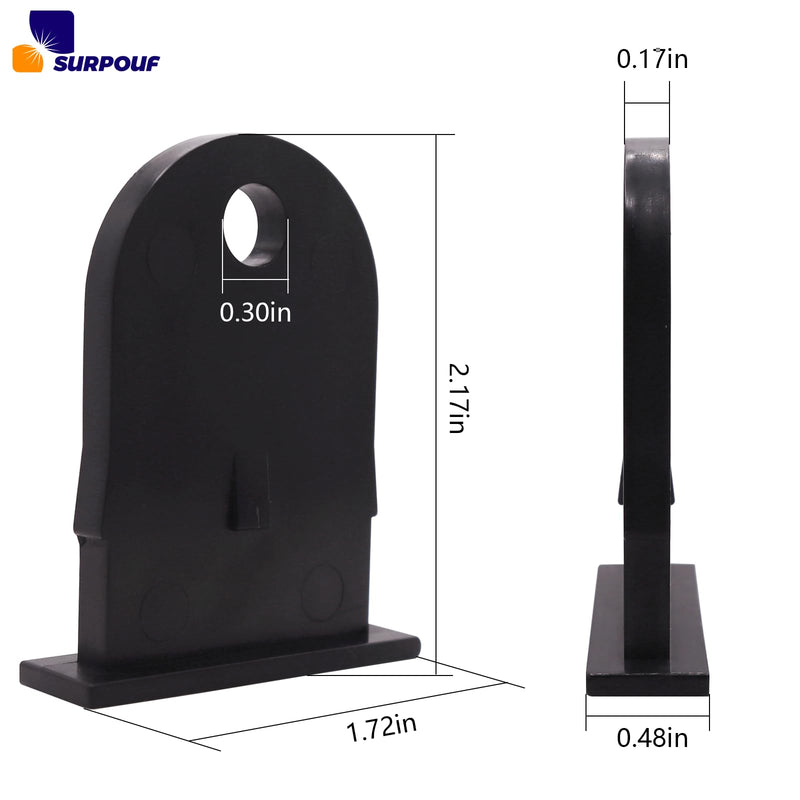 Outdoor Resin Shed Hasp Latch, Plastic Hasp Latch,Newly Upgraded Black Solid Core Plastic Fits for Rubbermaid
