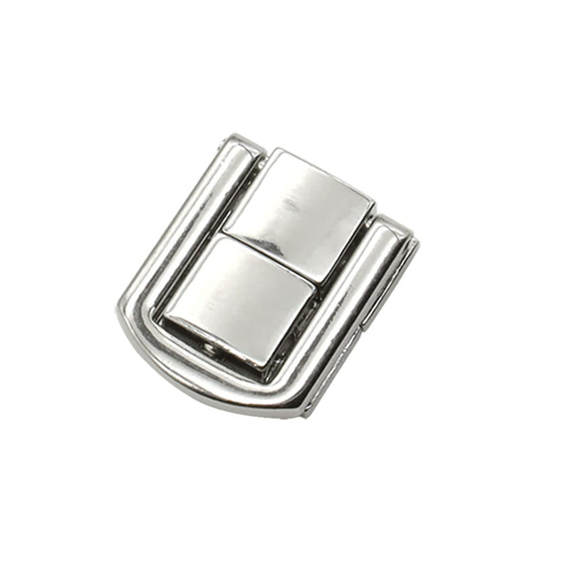 12 Pieces Hasp Latch Catch Lock, Metal Buckle Lock for Box Decoration (Silver) Silver