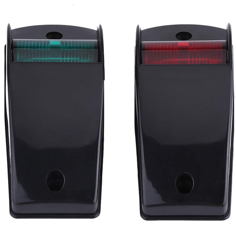 EVGATSAUTO Boat Navigation Lights 12V Red Green LED Pair for Boats and Yachts – Marine Side Lights, Black