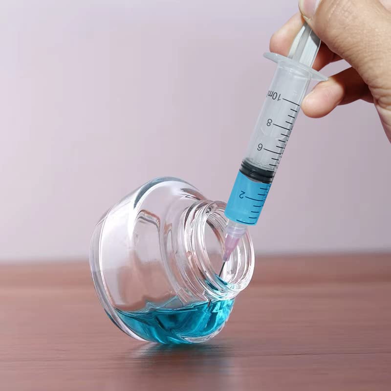 10ML/CC Ink Filling Syringe with Measurement and Blunt Needle Tip for Fountain Pen, Computer Printer (6pcs)