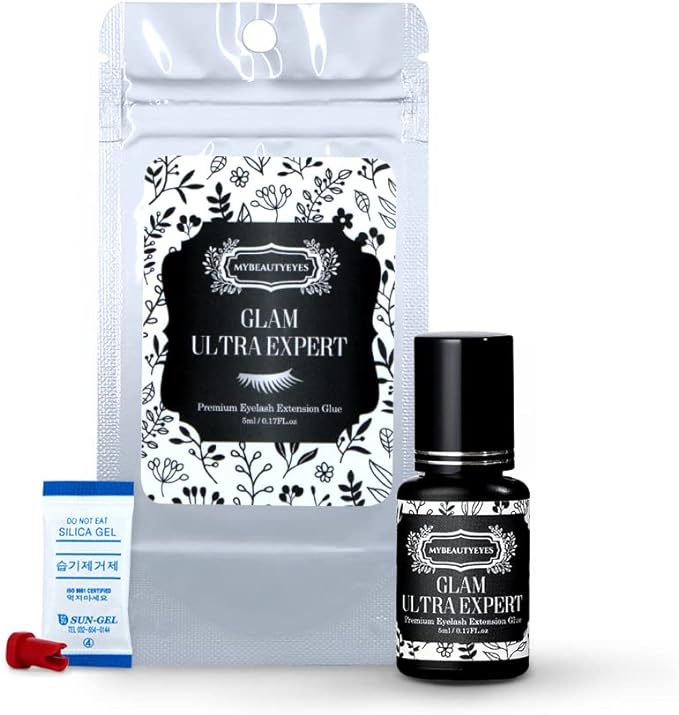 Super strong, super quick-drying eyelash extension glue/Glam Ultra Expert/semi-permanent eyelashes/drying time 1-2 seconds/lasts up to 7-8 weeks/latex free - NewNest Australia