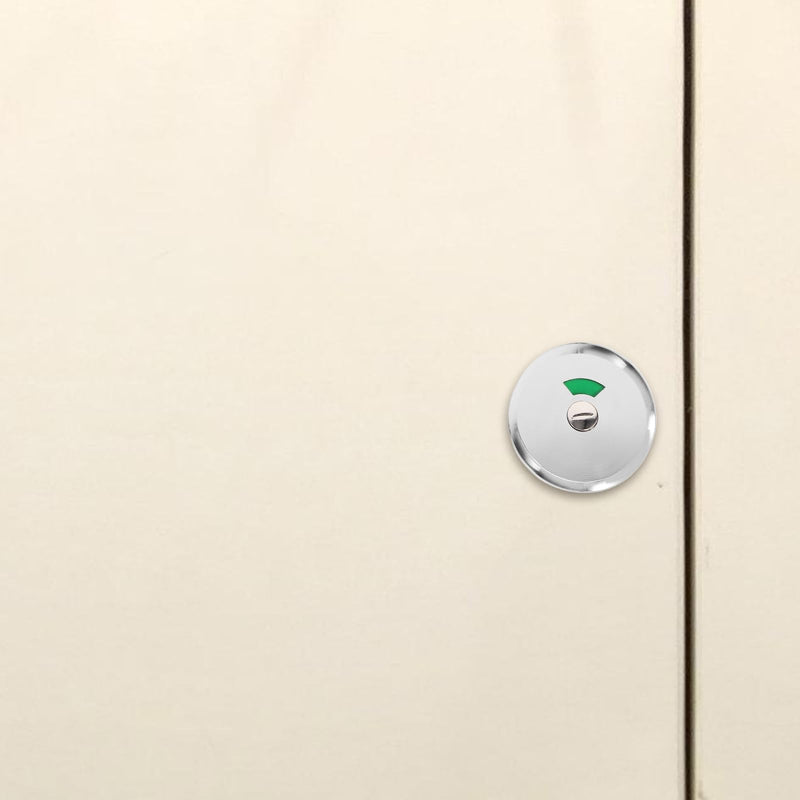 Hemobllo Bathroom Indicator Lock Stainless Steel Privacy Handle with Vacant Occupied Display Easy Install Door Latch for Public Toilet Partitions and Restrooms