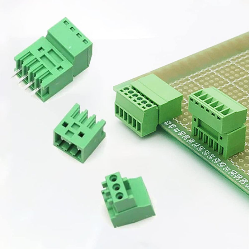 5Set 4-Pin 125V 4A 2.54mm 0.1" Pitch PCB Mount Screw Terminal Block Connector for 26-18AWG Cable 2.54mm-4-Pin
