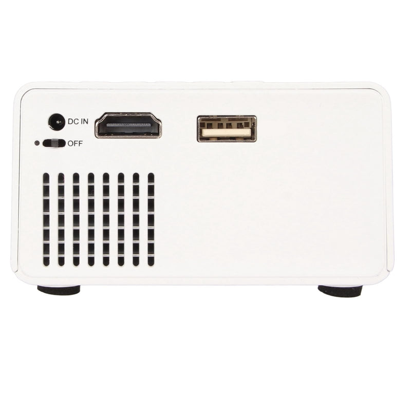 Mini Projector 1080P Support AV VGA HD USB Remote Control, Portable, Compact Size, Rich Interface, Up to 60in Projection Size, 800:1 Contrast Ratio