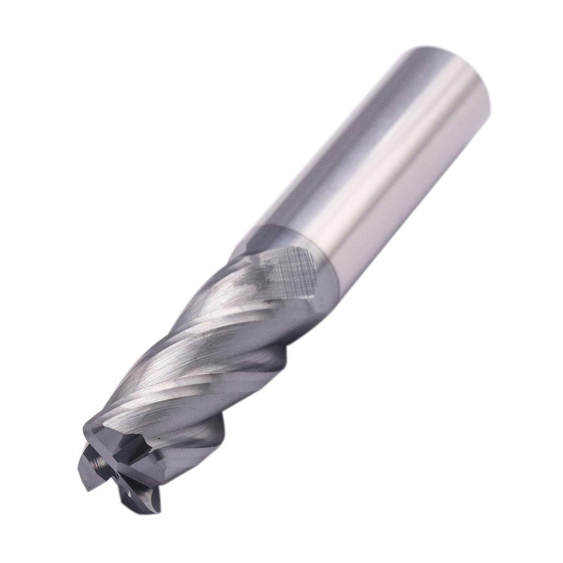 1/2" 4 Flute Solid Carbide End Mill - .060" Corner Radius, AlTiN Coated | 35° Helix, 1/2" Cutting Dia, 1/2" Shank Dia, 1-1/4" LOC, 3" OAL for Milling Alloy Steel, Cast Iron, Copper