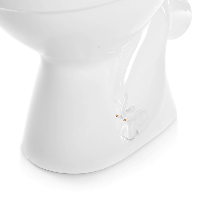 2 Pcs Toilet Bolt Caps, Toilet Bolt Covers, Ceramic Toilet Bolt Covers, Toilet Floor Bolt Caps, Toilet Bolt Caps Decorative, Cute Animals Toilet Covers for Home Bathroom(White,Elephant) White Elephant