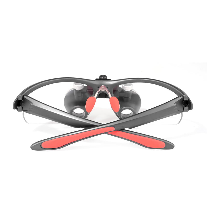 3.5x420 MM Angle Adjustable Binocular Loupes Magnifier Glasses Lab Magnification loupes with Black Cloth Case (Black)