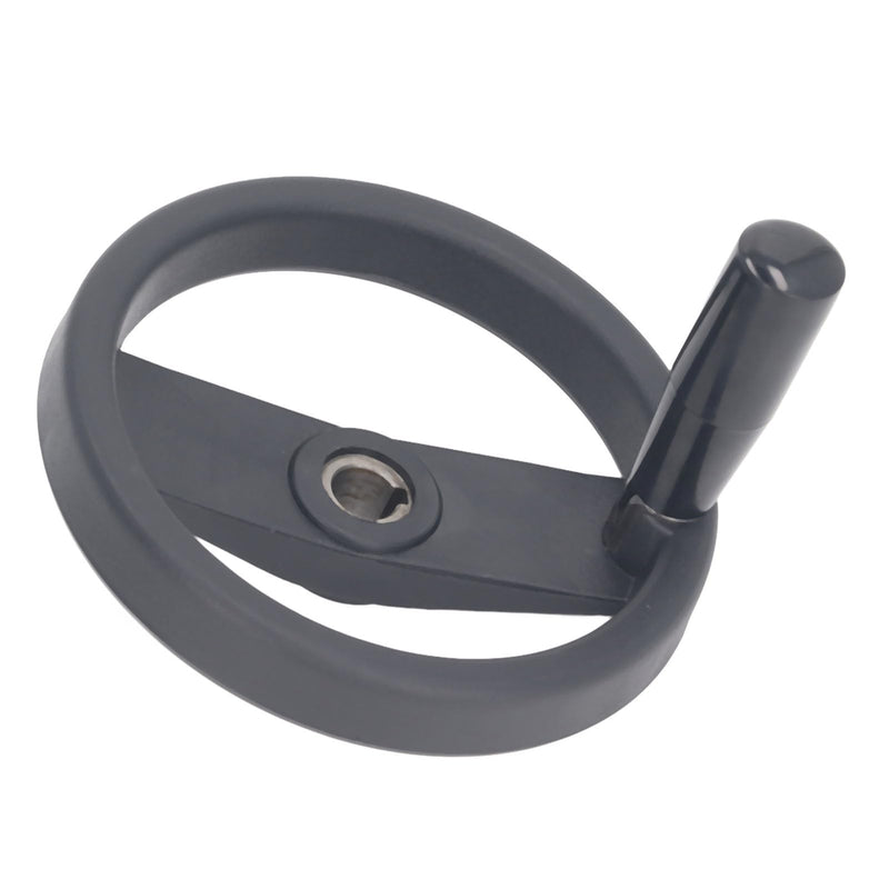 Round Hand Wheel Revolving Knob Handle 2 Spoked Lathe Milling Machine Grinder Handwheel 16mm Center Hole 160mm Outer Diameter