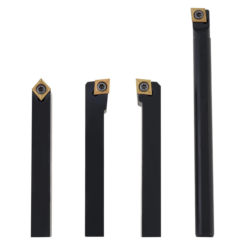 18pcs Indexable Lathe Turning Tool, Steel Lathe Boring Bar Set for Turning/Grooving with S12M SCLCR09/SCLCR1212H09/ SCLCL1212H09/SCMCN1212H09 Turning Bar Holder, CCMT09T304 Carbide Inserts Wrenches