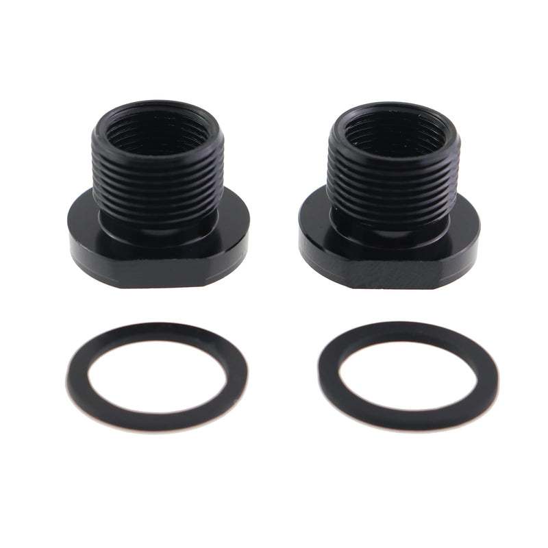 2PCS 1/2x28 Thread Adapters and Metal Washers Replacement Kit 5/8x24 Oil Filter Changeover Joint Industrial Externally Inserts Hardware Auto Part