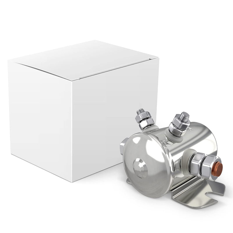 Zhushan Max 300A Continuous Duty Solenoid Relay Nickel-Plating for Golf Carts, Winch, Marine in Rush 12VDC 12V 4 Terminal
