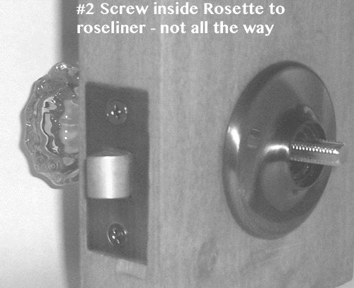Perfect 12 Point Depression Crystal and Polished Chrome Passage Door KNOB Set with Our Exclusive Premium Rosette Connecting System. No Exposed Screws on Either Rosettes Backplate