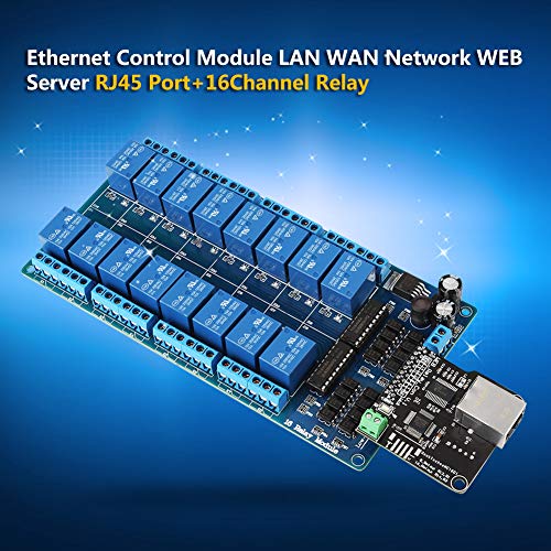 RJ45 Port Ethernet Control Module with 16-Channel Relay LAN WAN Network Web Server Network Ethernet Relay Control